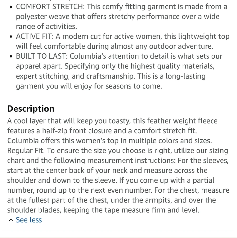 Columbia Half Zip Fleece Top - Picture 7 of 7